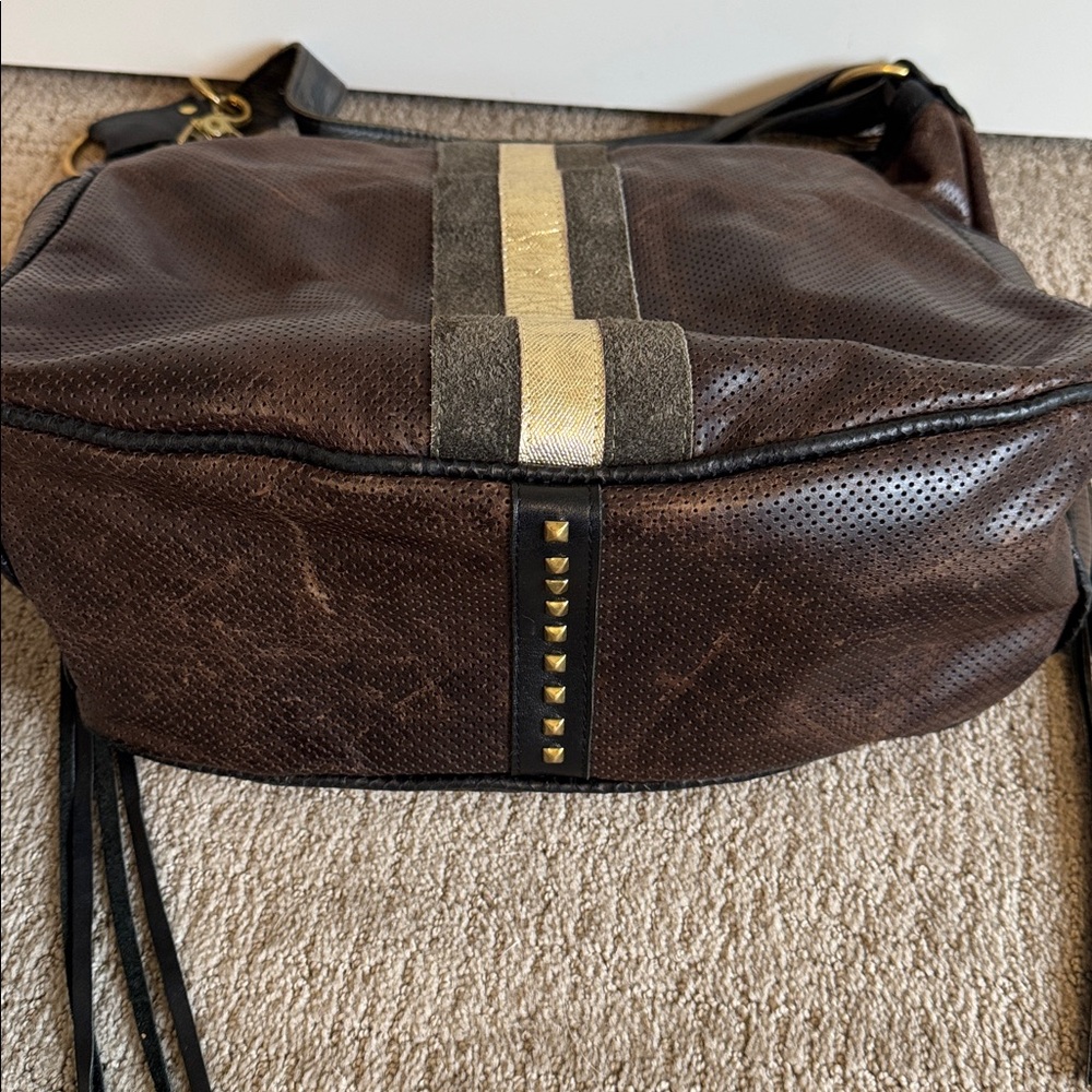 Maya Moon Designs Luxury Custom Leather Bag with Gold Accents - Picture 11 of 17
